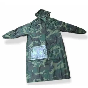 เสื้อคลุมกันฝนแบบหนา ทำจากวัสดุแข็งแรง สำหรับผู้หญิง ลายทหาร