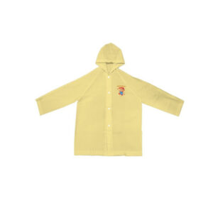 เสื้อคลุมกันฝนสำหรับเด็ก อายุ 9-12 ปี สีเหลือง สดใส