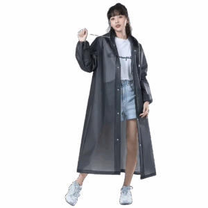 เสื้อกันฝนผู้ใหญ่ แบบบาง น้ำหนักเบา ทนทาน สีเทา