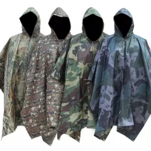 เซ็ทเสื้อกันฝนครึ่งตัว ลายทหาร คละลาย 4 ตัว