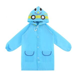 เสื้อคลุมกันฝนสำหรับเด็ก สีฟ้าลายการ์ตูน