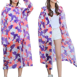 เสื้อคลุมกันฝนเต็มตัวสีสดใส สำหรับผู้หญิง