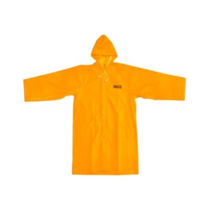 เสื้อคลุมกันฝนแบบหนา ทำจากวัสดุแข็งแรง Unisex สีเหลือง