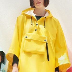 เสื้อกันฝนแบบสั้น ผู้ใหญ่ สีเหลือง