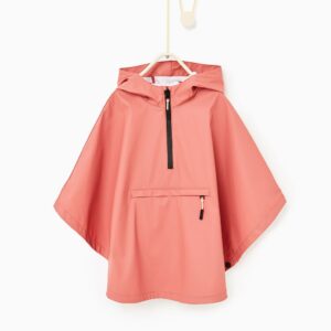 เสื้อกันฝนแบบสั้น สีส้ม