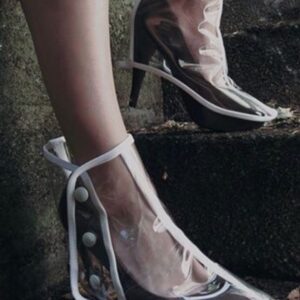 รองเท้าคลุมกันฝนใส แบบรัดข้อ